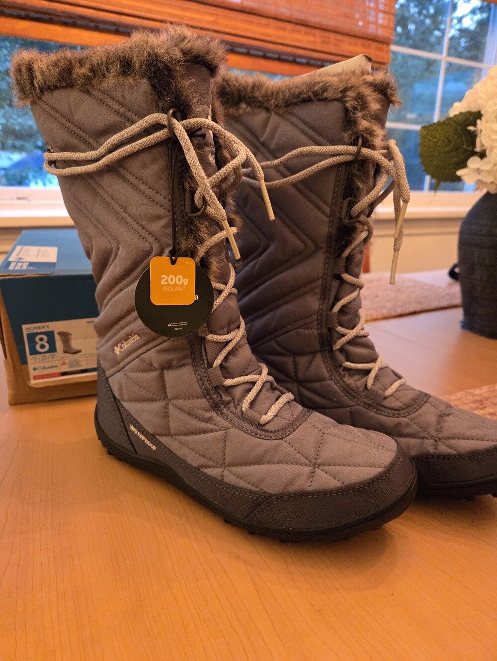 Columbia Women's Minx Mid III Winter Boots Grey Size 8 BL5964-033 NIB